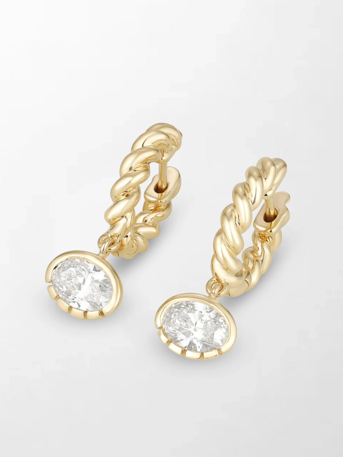 Bezel Drop Earrings