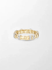 Sleek Gold Grooved Band