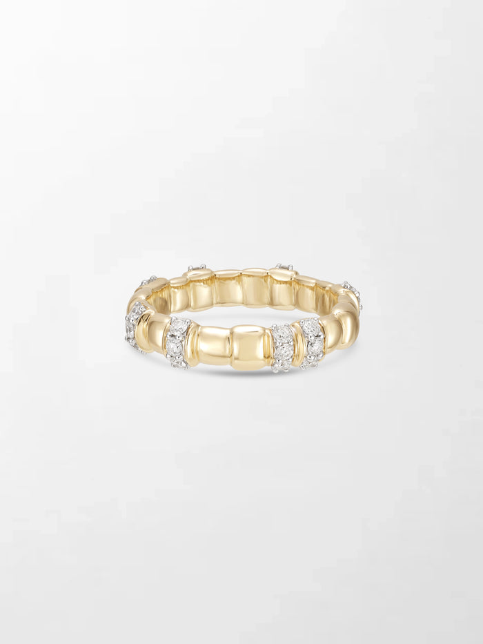 Sleek Gold Grooved Band