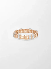 Sleek Rose Grooved Band