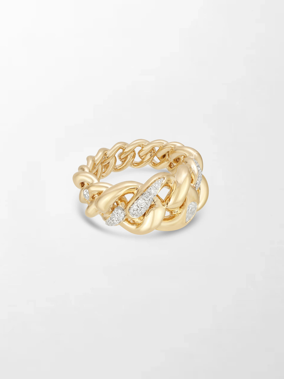 Cuban Pavé Diamond Band