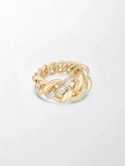 Cuban Pavé Diamond Band