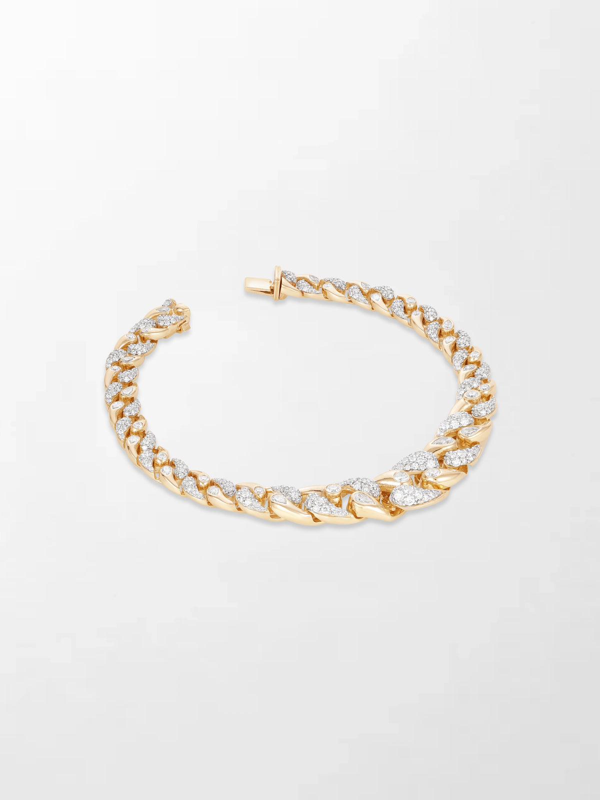 Tapered Cuban Diamond Bracelet