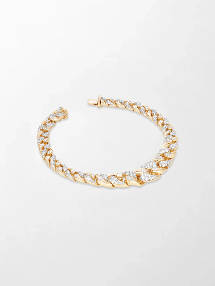 Tapered Cuban Diamond Bracelet