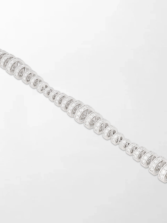 Snow Tapered Roundelle Bracelet