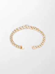 Tapered Cuban Diamond Bracelet