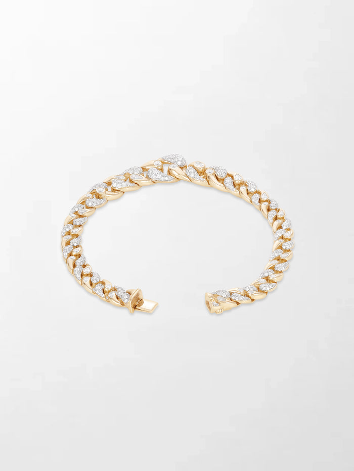 Tapered Cuban Diamond Bracelet