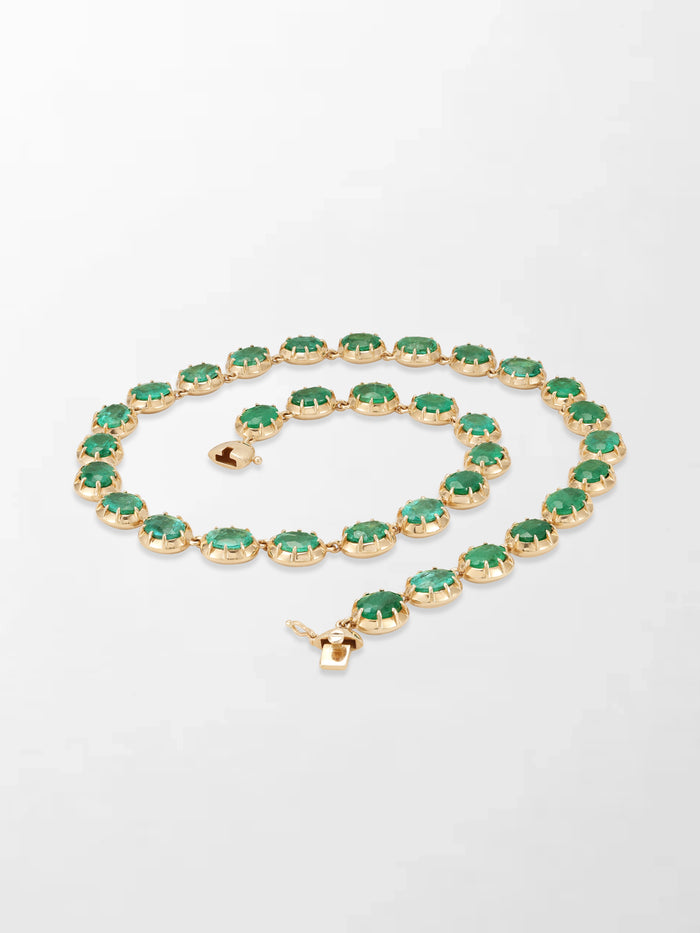 Ovel Emerald Necklace