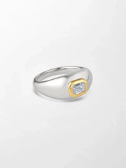Emerald Duo-Tone Ring