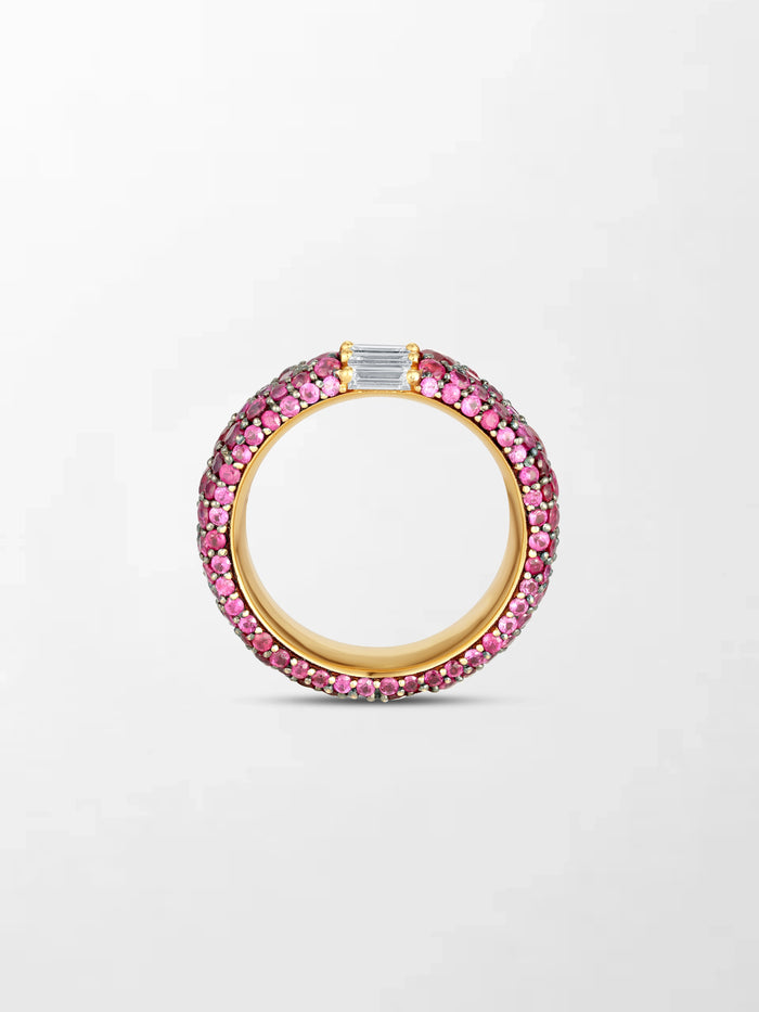 Ruby Pavé Baguette Band