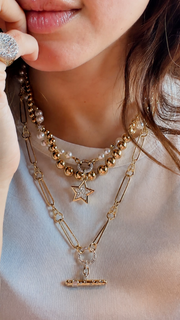 Moonstar Pavé Pearl Necklace