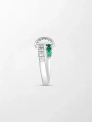 Emerald Baguette Clasp Ring