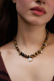Tiger’s Eye Charm Necklace