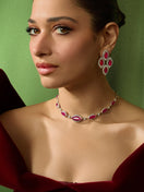 Scarlet Ruby & Diamond Necklace