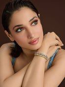 Snow Rondelle Stack Bracelet