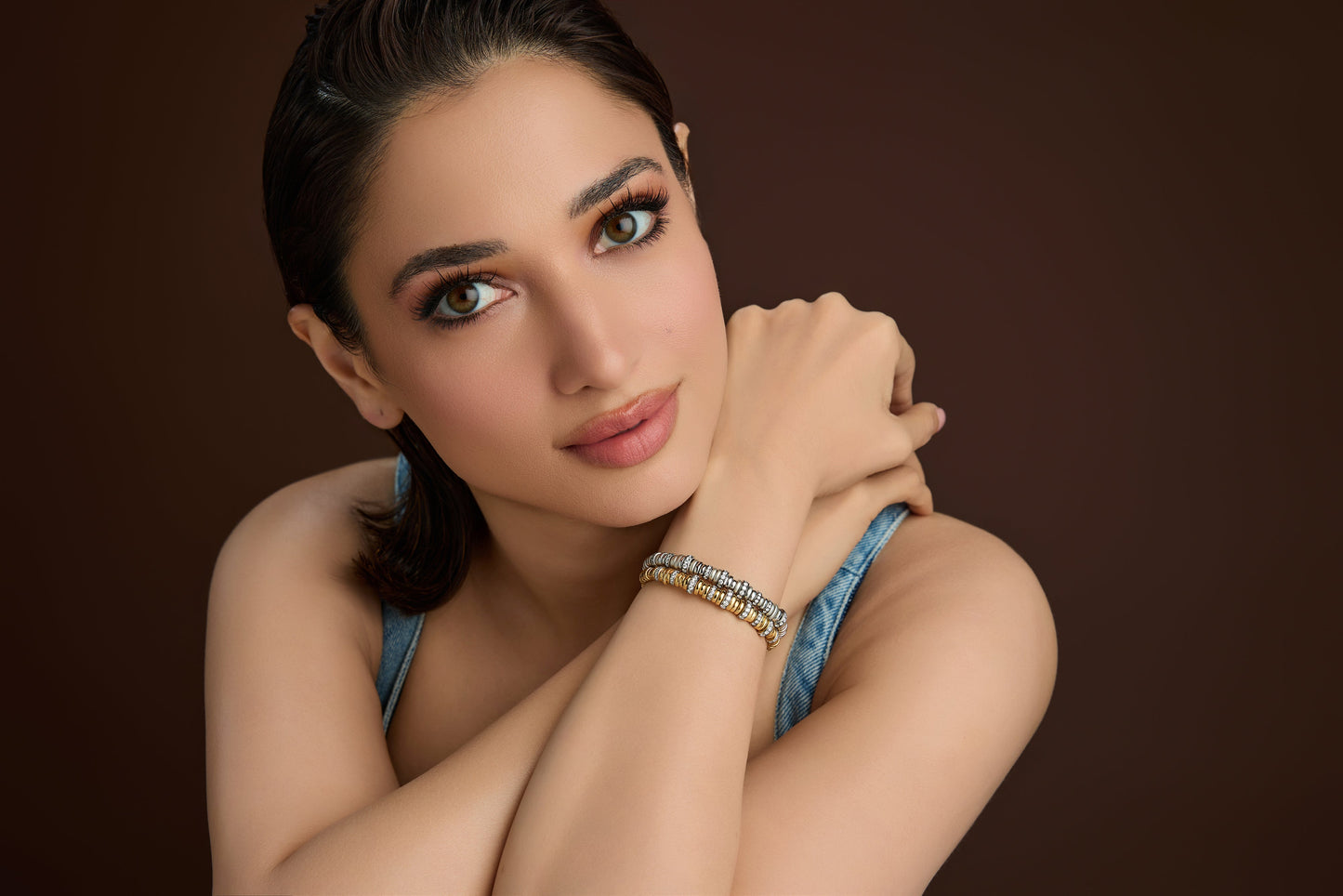 Snow Rondelle Stack Bracelet