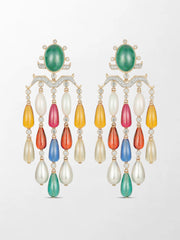 Multigem Lantern Chandelier Earrings