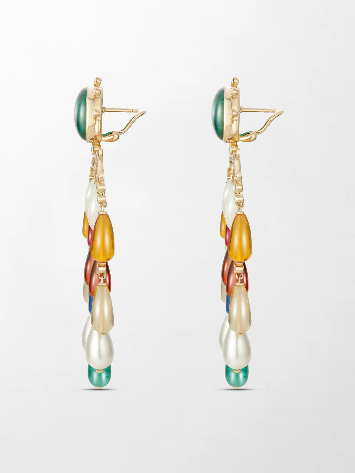 Multigem Lantern Chandelier Earrings