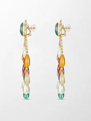 Multigem Lantern Chandelier Earrings